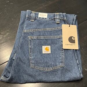 Carhartt Work in Progress Men's Relaxed Fit Denim Jeans - Stone Washed Blue